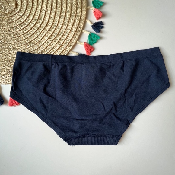 Victoria’s Secret Bare Seamless Rib Hiphugger Panty Noir Navy Large NEW - Picture 4 of 4